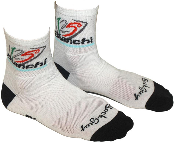 Bianchi 125 jaar sokken op Italiaanse Racefietsen